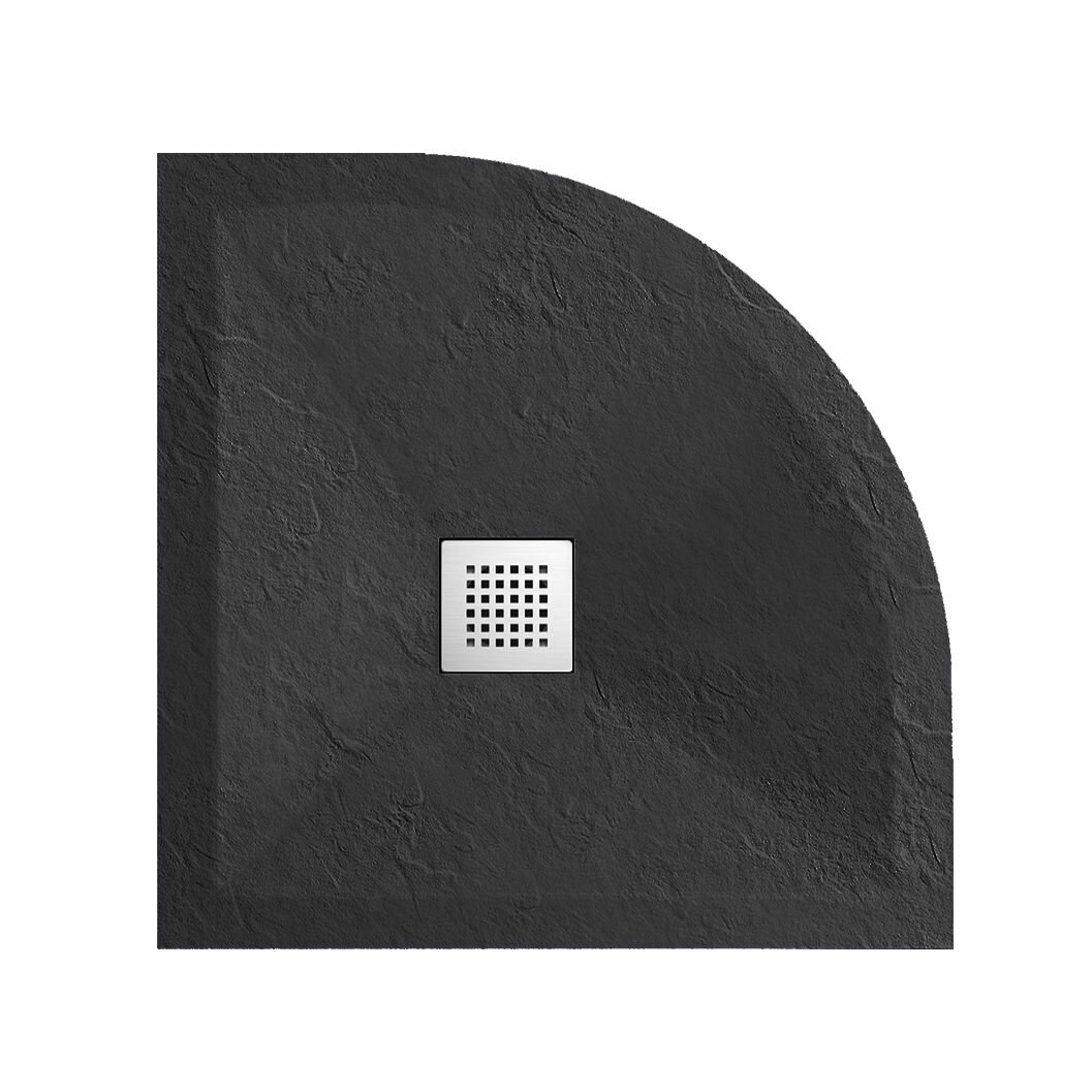 Душевой поддон Grossman Strong GR-S2100100 (100х100) из искусственного камня1/4 круга графит1 место