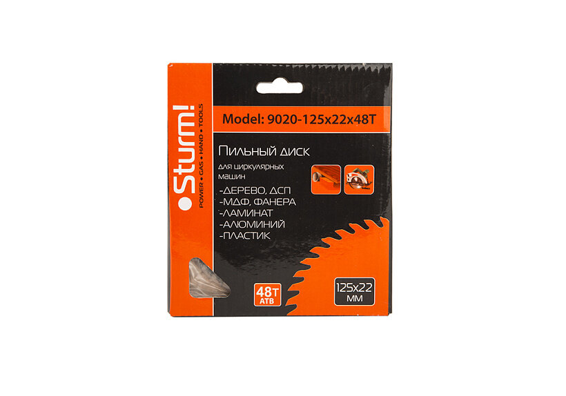 Пильный диск Sturm! 9020-125-22-48T, размер 125x22x48 зубьев, твердосплавные напайки — фото 1