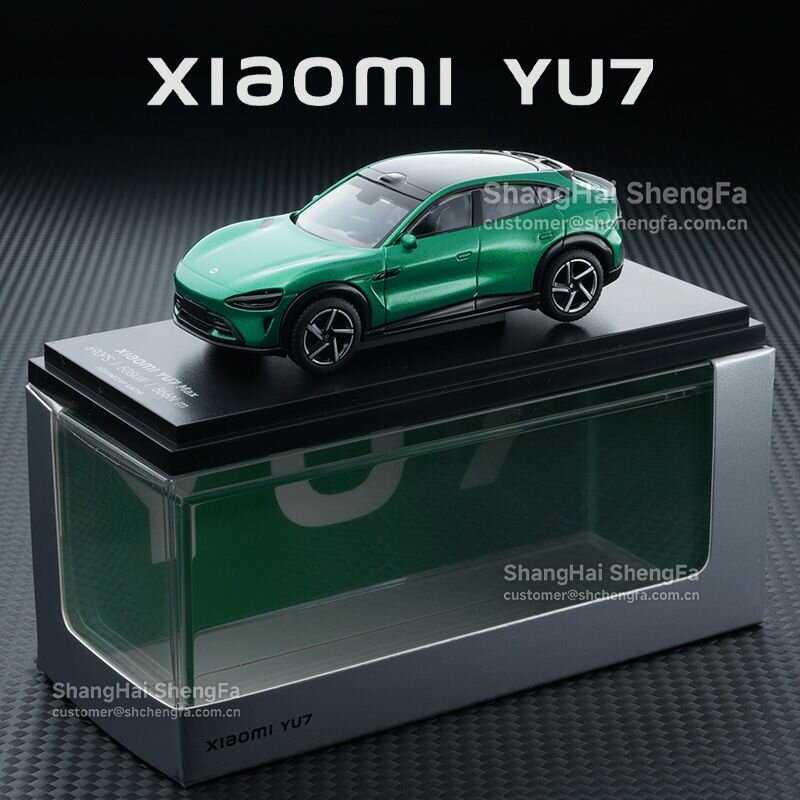 Изображение Миниатюрная модель автомобиля Xiaomi YU7 Max в масштабе 1/64, статичный декоративный предмет.
