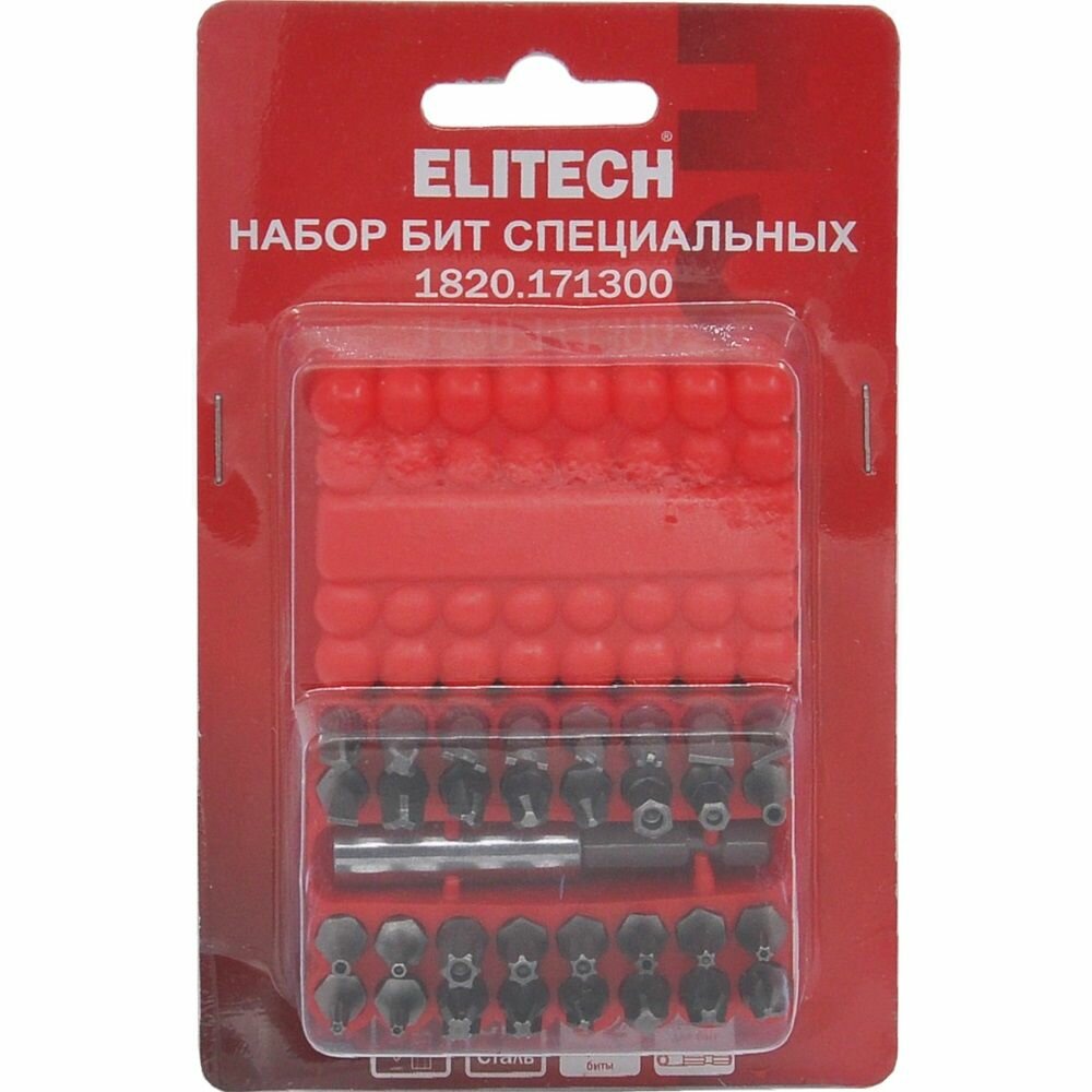 Набор бит ELITECH 25мм 33 предмета 1820.171300