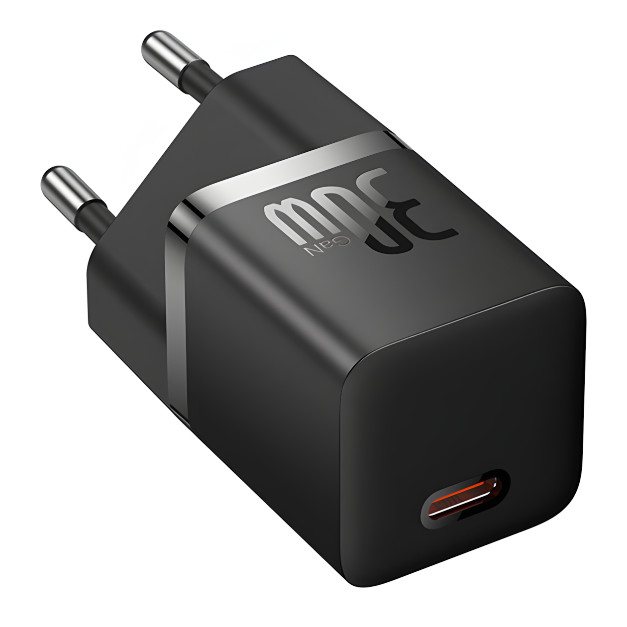 Мощное сетевое зарядное устройство GaN Baseus CCGN070401, 30W, для смартфонов, планшетов, черный