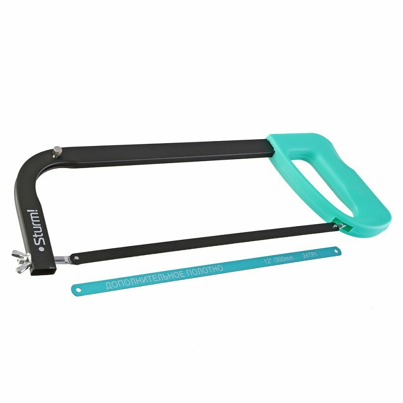 Ножовка по металлу Sturm! 1061-04-300SP с дополнительным полотном пластиковая ручка 300 мм