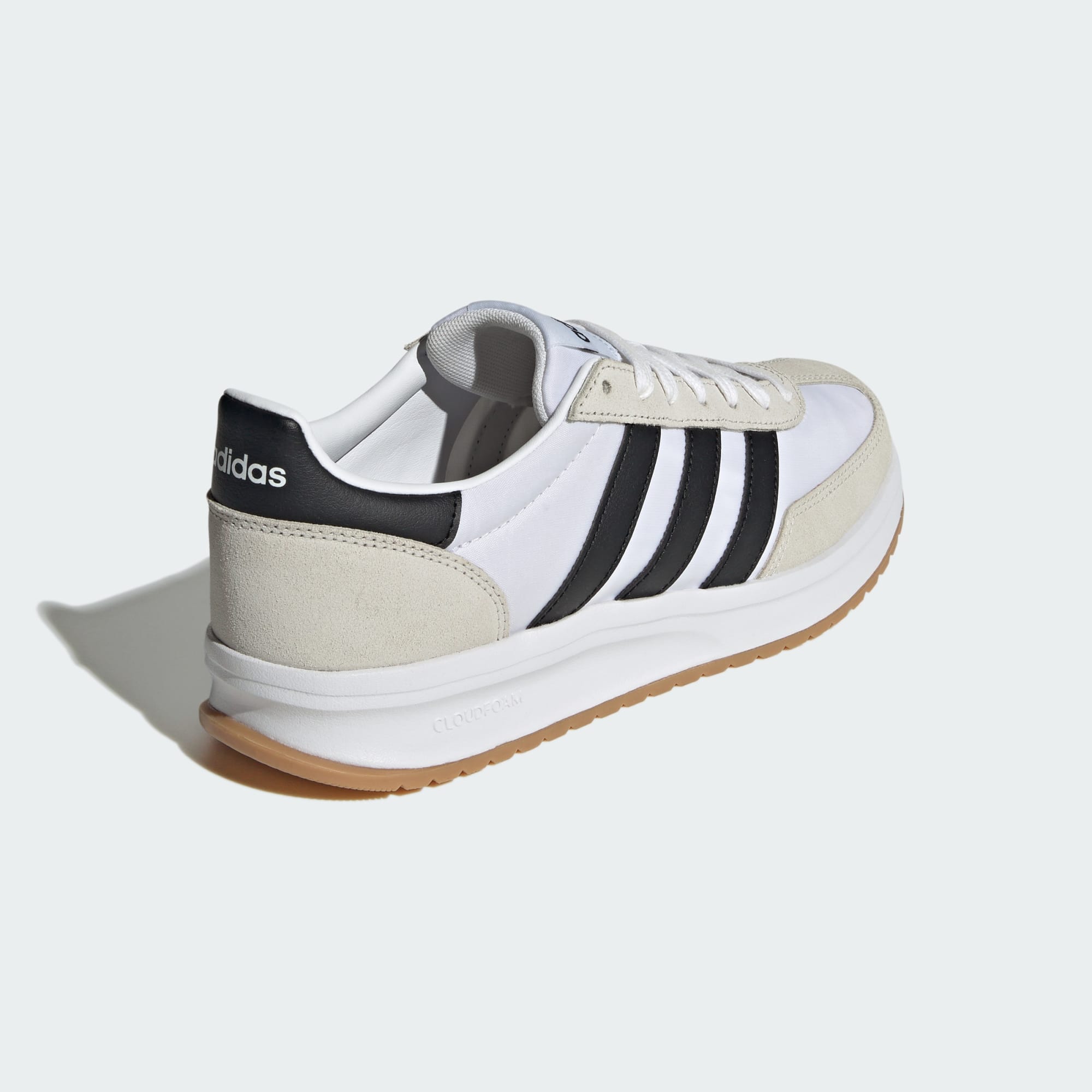 Кроссовки adidas Run 70s 2.0, размер 6,5 UK, белый/черный/серый — фото 1