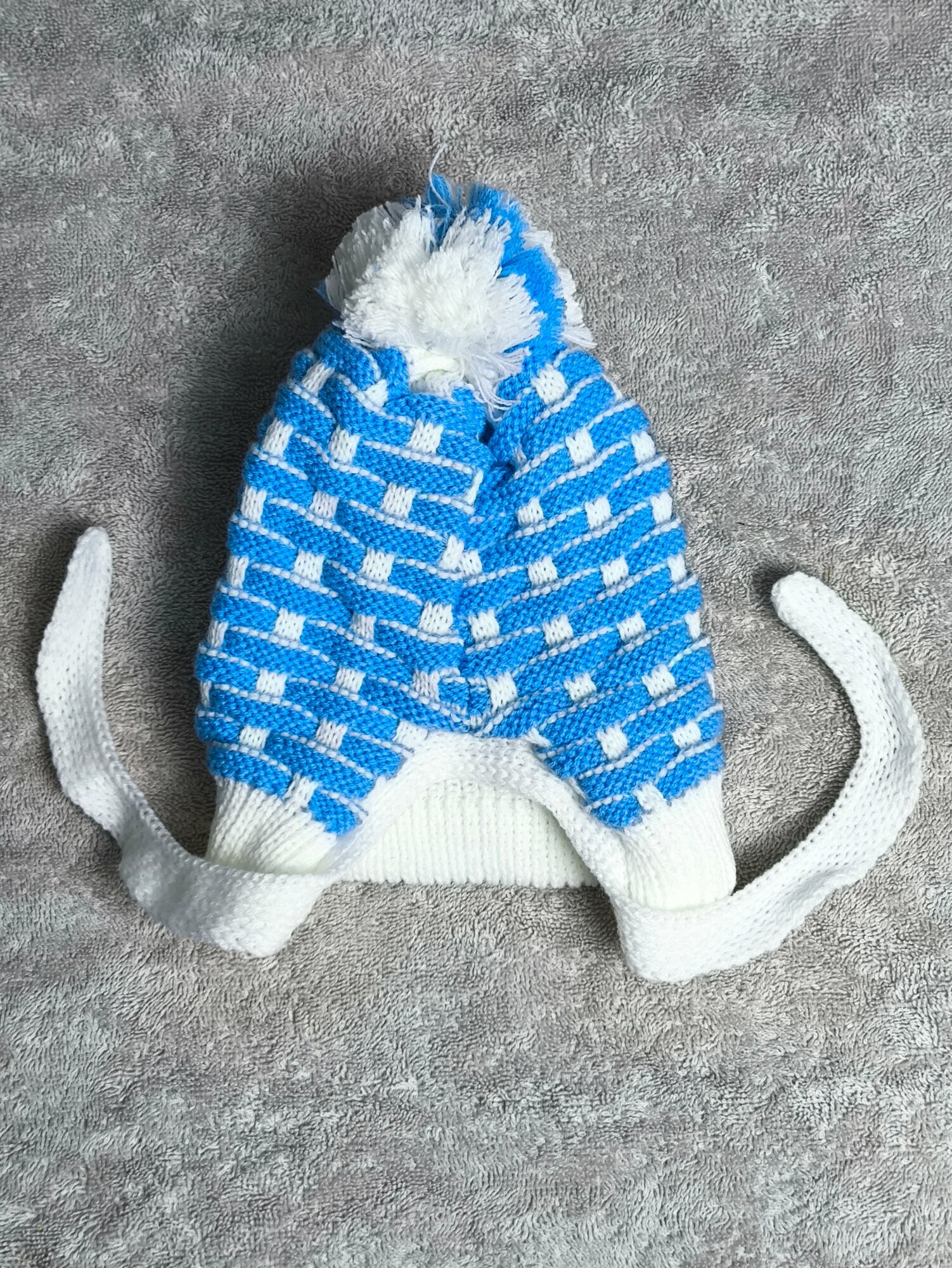 Шапка-ушанка для детей, размер 1, белый — фото 1