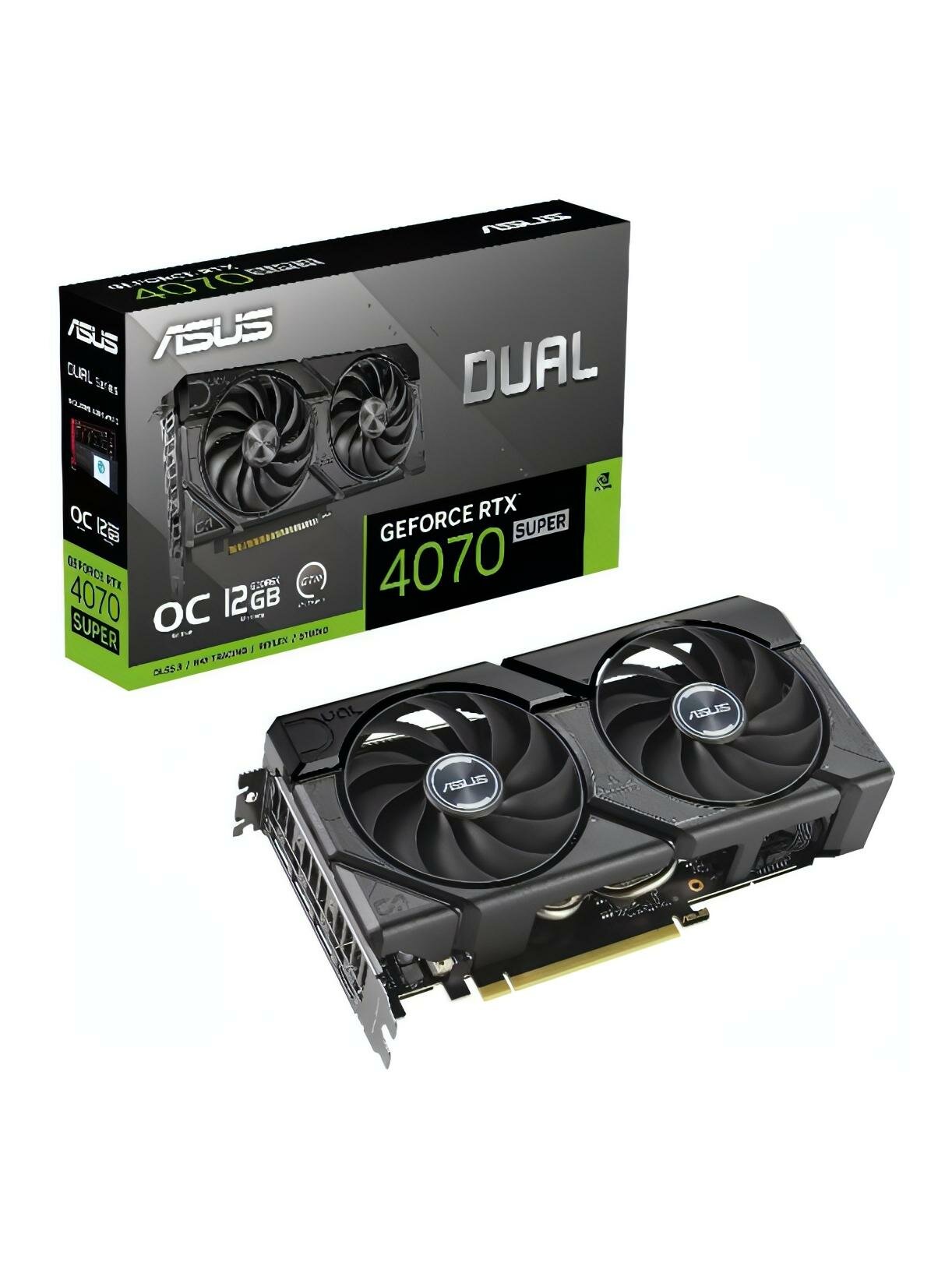 Видеокарта ASUS Dual GeForce RTX 4070 SUPER EVO OC Edition 12GB GDDR6X (DUAL-RTX4070S-O12G-EVO / 90YV0KC0-M0NA00)