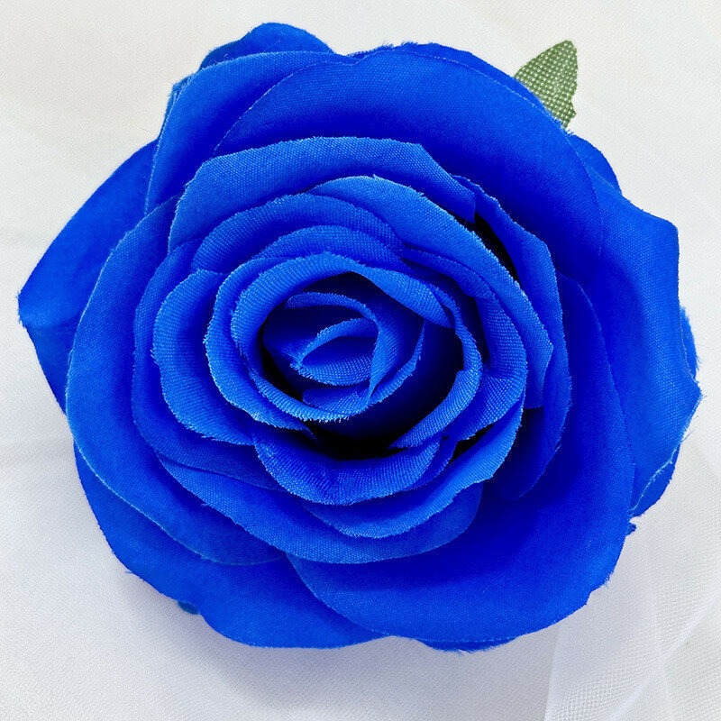Rose synthetic flowers for wedding and home decor with multicolor silk fabric for photo shoots royal blue