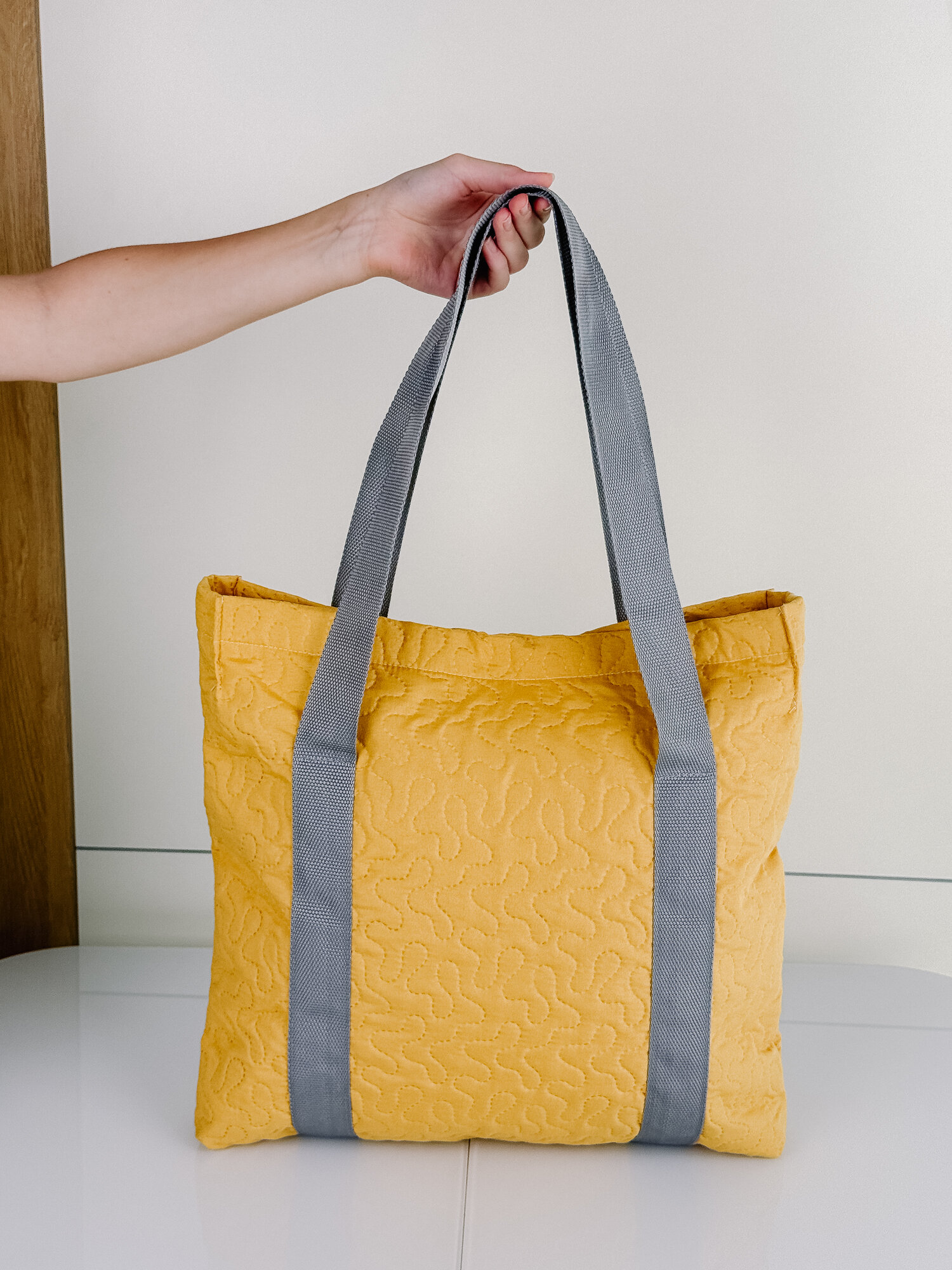 Сумка 23 ЛИНИЯ Сумка ультрастеп пэчворк с карманом горчица, фактура рельефная, стеганая, термостежка, горчица — фото 1