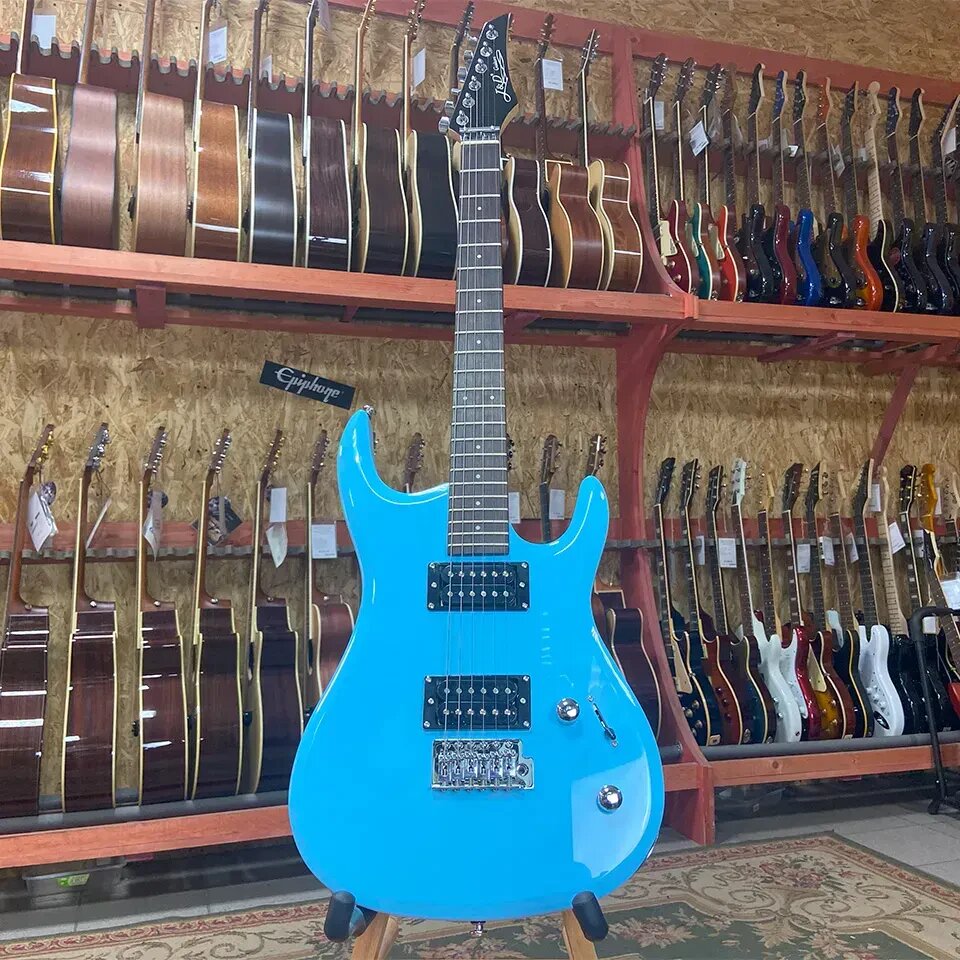 Электрогитара J&D Guitars 801 Superstrat HH Blue — фото 1