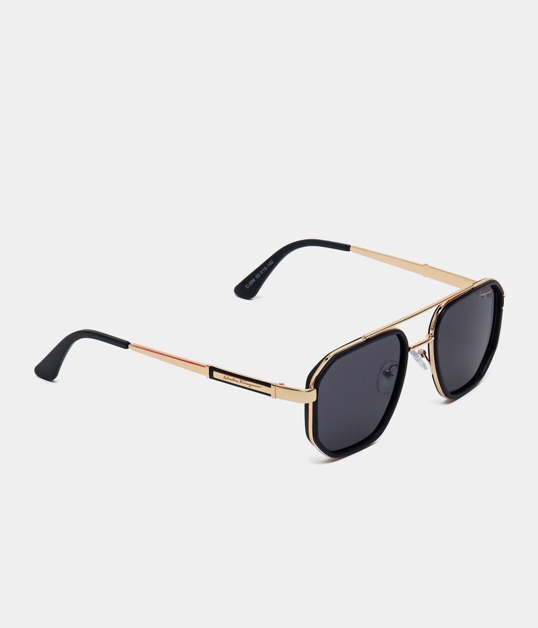Солнцезащитные очки Salvatore Ferragamo, Золотисто-черный