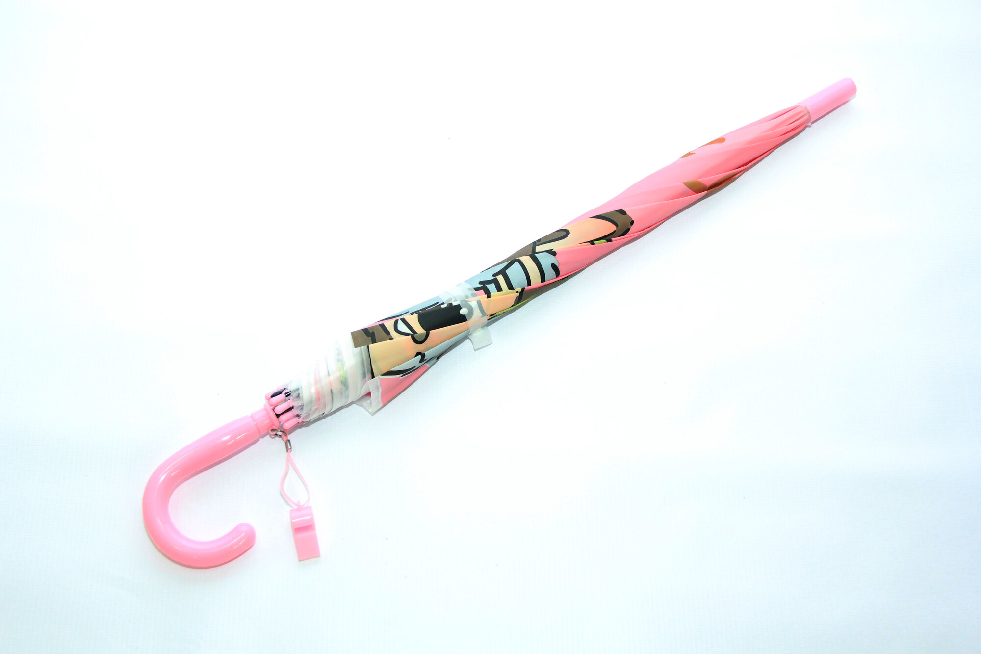 Зонт-трость , розовый — фото 1