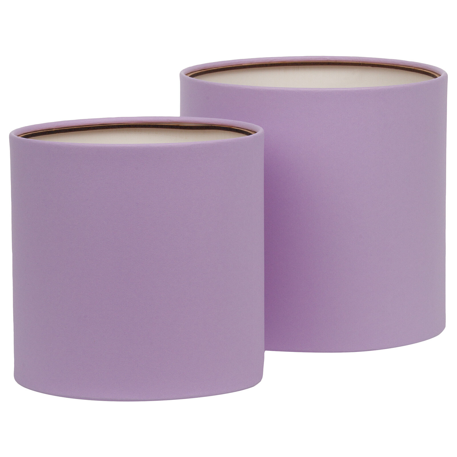 Коробка шляпная D21xH21 см D18xH18 см набор (2 шт) без крышки Сиреневый lepestok.moscow