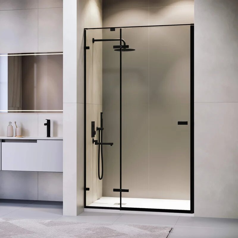 Душевая дверь в нишу RGW Stilvoll SV-004-B 1000х2000 профиль черный стекло прозрачное