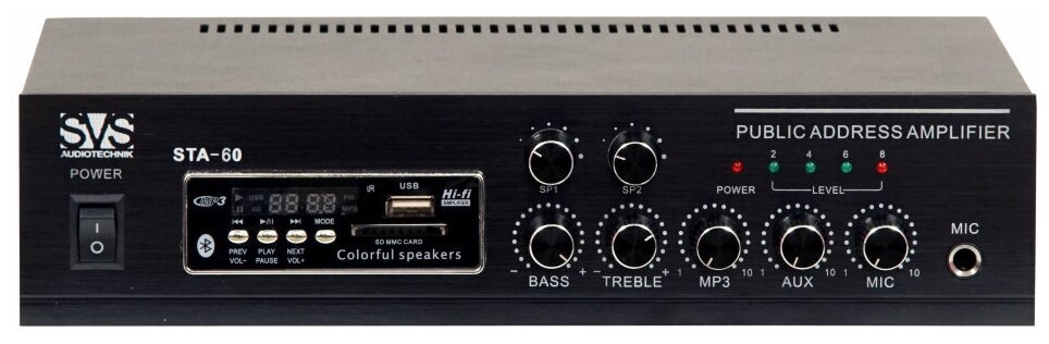 Звуковое оборудование SVS Audiotechnik STA-60M Усилитель мощности трансляционный