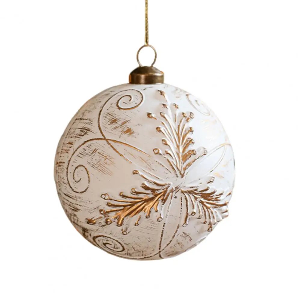 Набор рождественских украшений белого и золотого цвета A