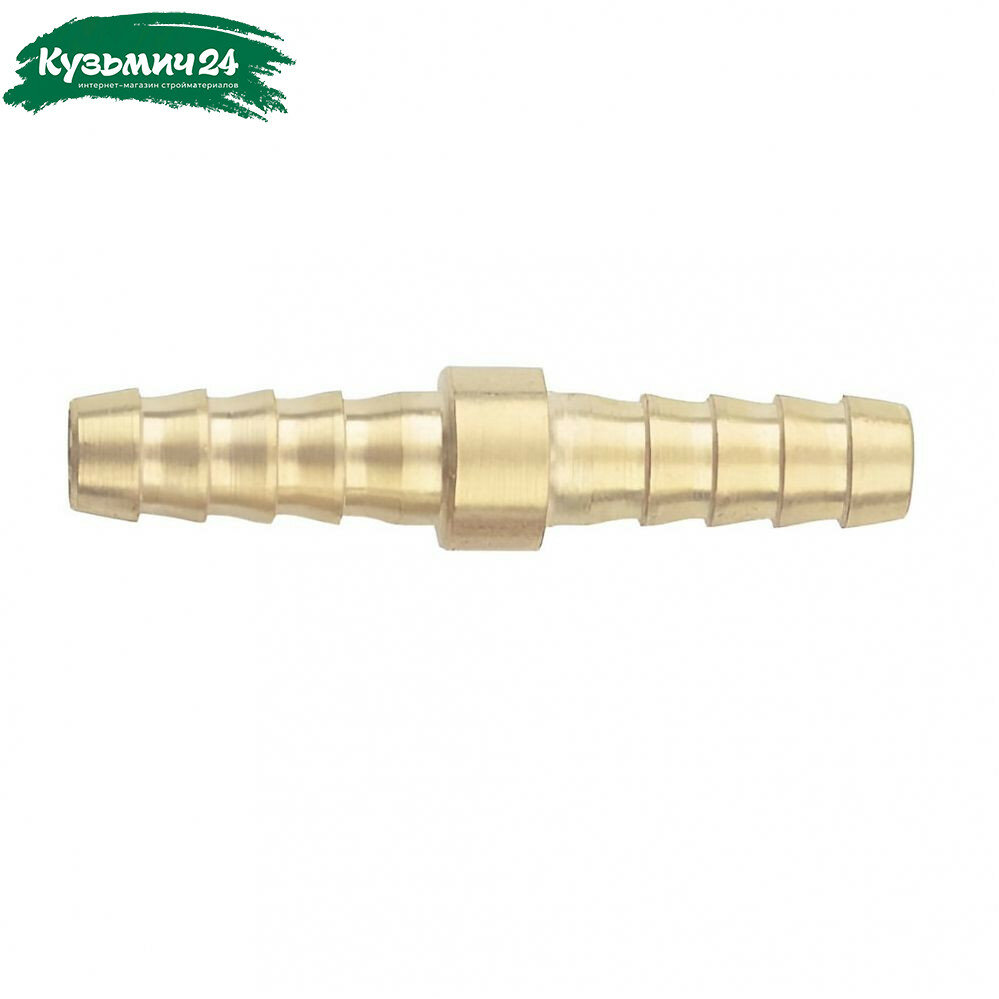 Штуцер для шланга ремонтный Gappo 8х8 мм двусторонний соединительный латунь