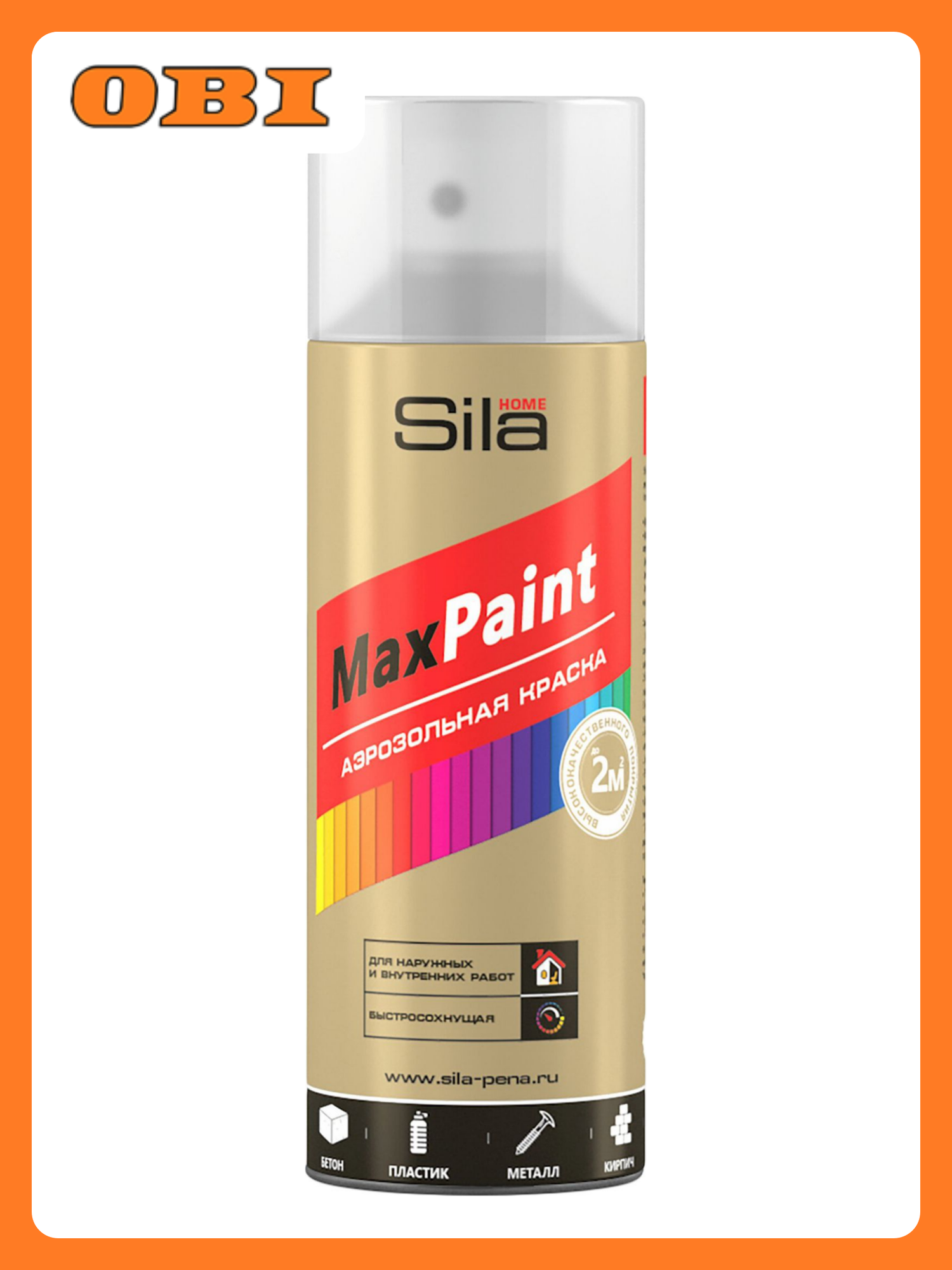 Лак универсальный акриловый Sila Home MaxPaint прозрачный глянцевый 0 52 л