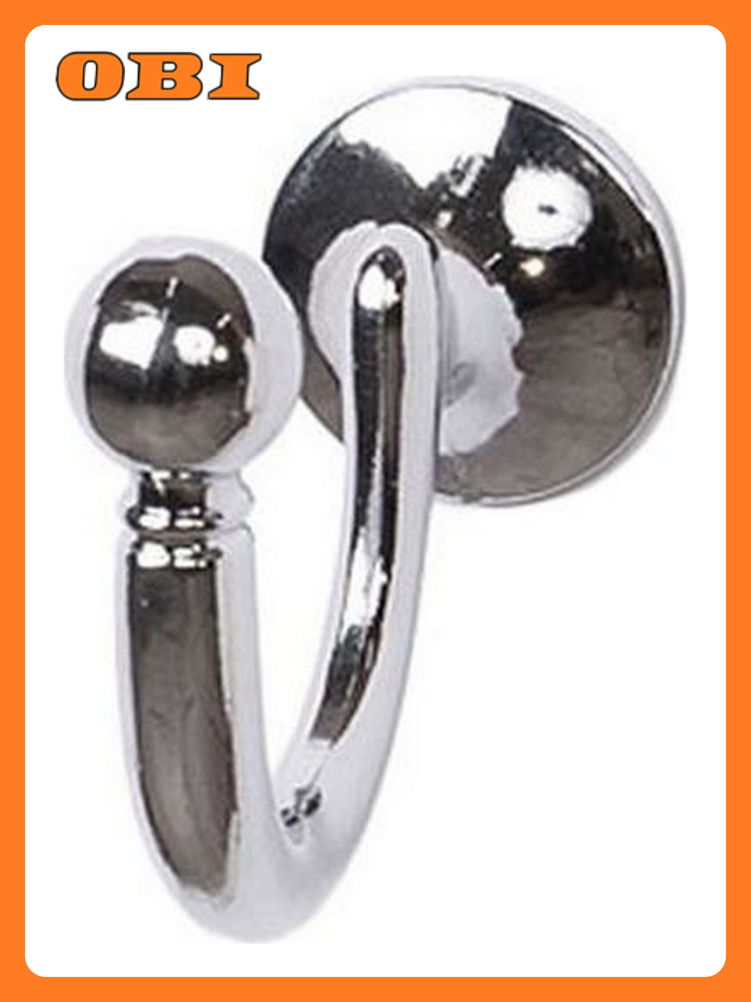 Крючок мебельный Larvij H07 одинарный металл серебристый 4 см