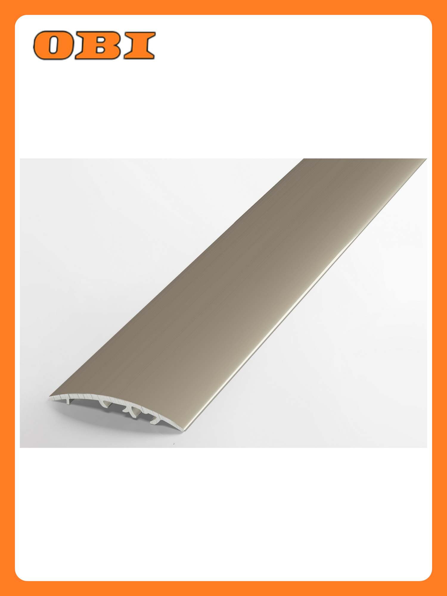 Порог одноуровневый лука ЛР 50 Шампань анодированый алюминий 900x50 мм