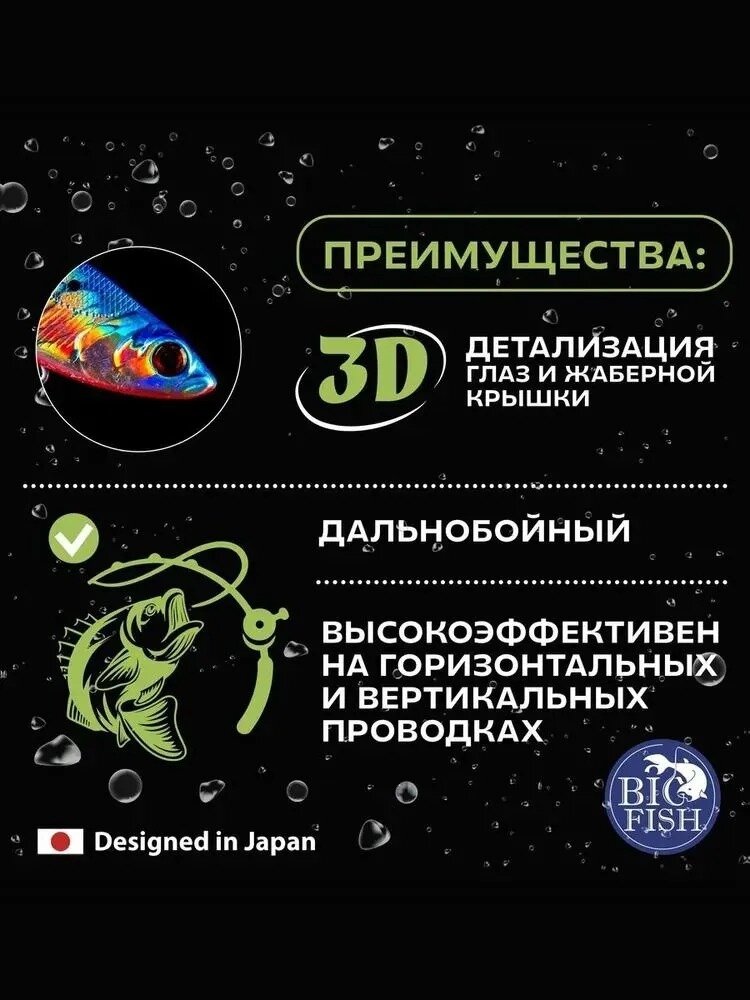 Ратлин на судака, щуку, окуня Bay Blue / 90 мм 21 гр/ 57 L Chart Back — фото 1