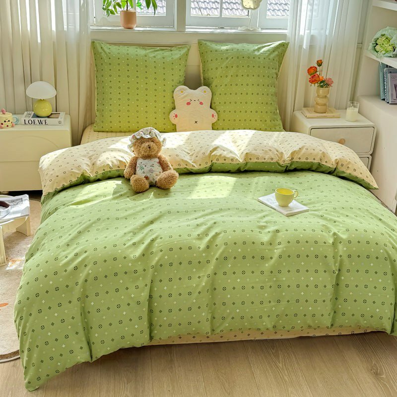 Постельное белье, 1.8 спальный комплект, на резинке, полиэстер, наволочки 2 шт, пододеяльник 1 шт