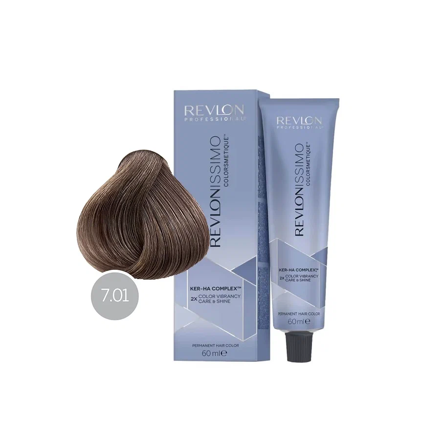 Краска для волос Revlonissimo № 7.01 Блондин Пепельный, 60 мл — фото 1