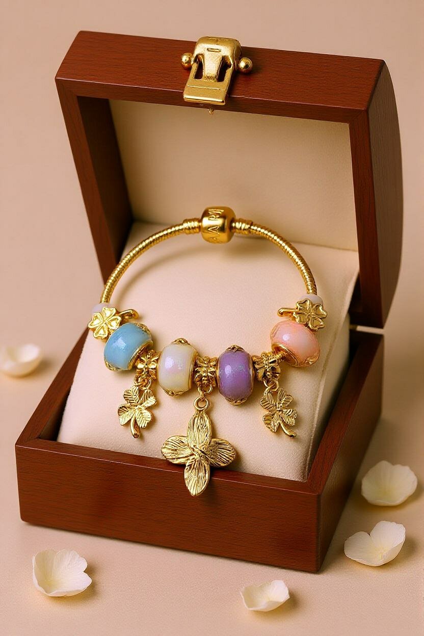 Браслет, 1 шт., размер one size, beige — фото 1