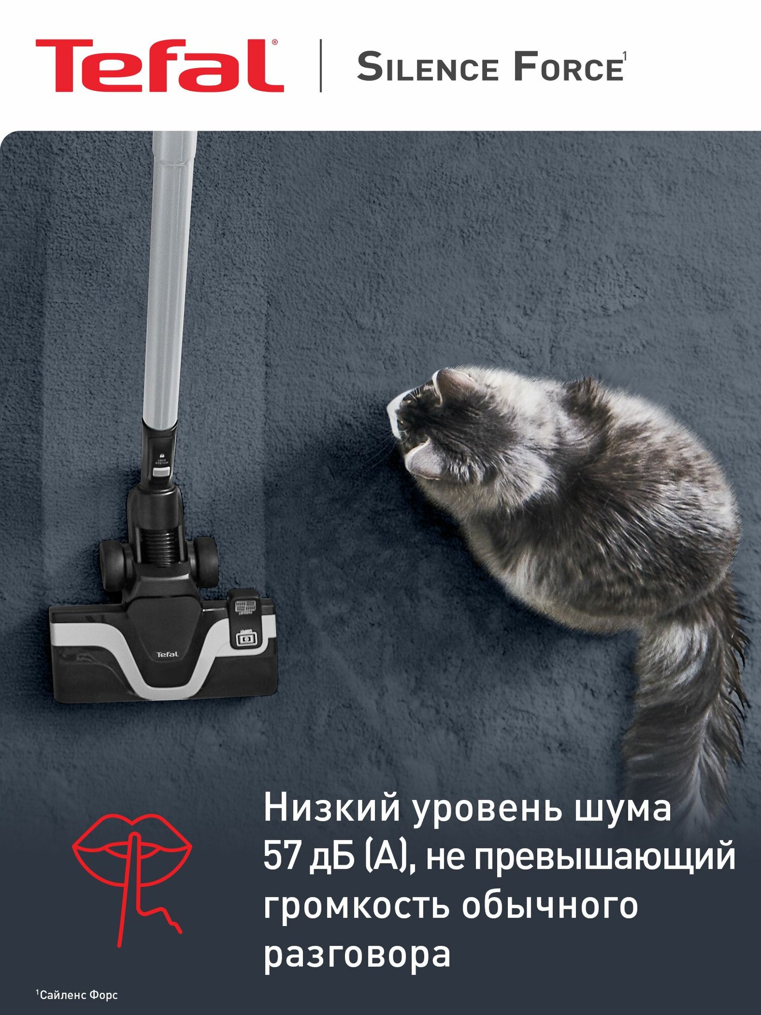 Пылесос Tefal Silence Force TW7487EA, с пылесборником — фото 1