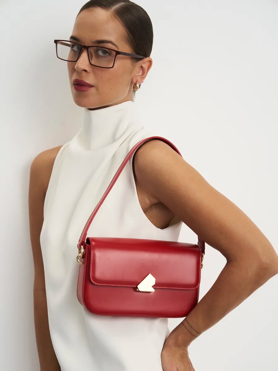Сумка кросс-боди LeVertige KINI, фактура гладкая, красный — фото 1