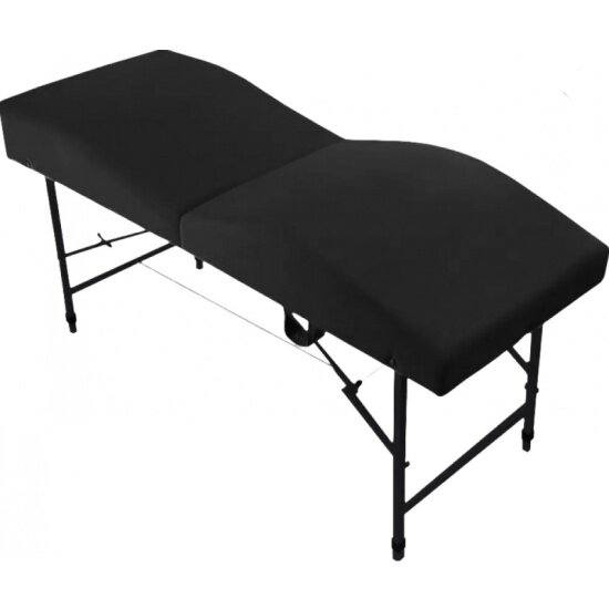 Кушетка анатомическая складная велюр Mass Life 180*65 БМ, Черный