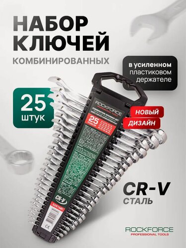 Изображение товара Набор ключей гаечных комбинированных 25 предметов