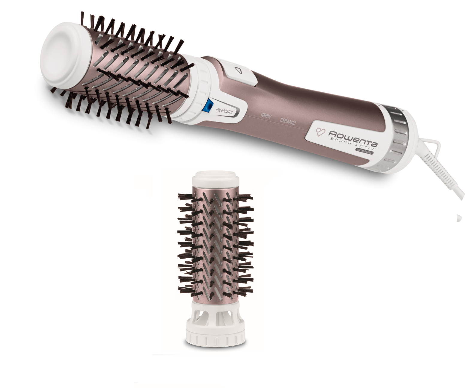 Фен-щетка Rowenta Brush Activ Premium Care CF9540F0 – 1000 Вт, вращающаяся щетка, кератиновое покрытие, ионизация