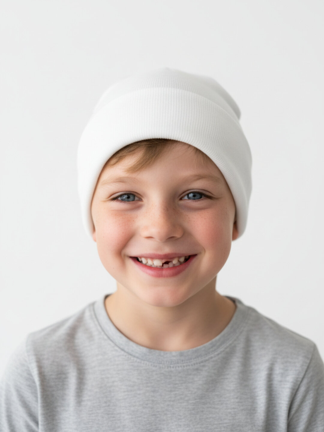 Шапка для девочек, размер 60, белый — фото 1