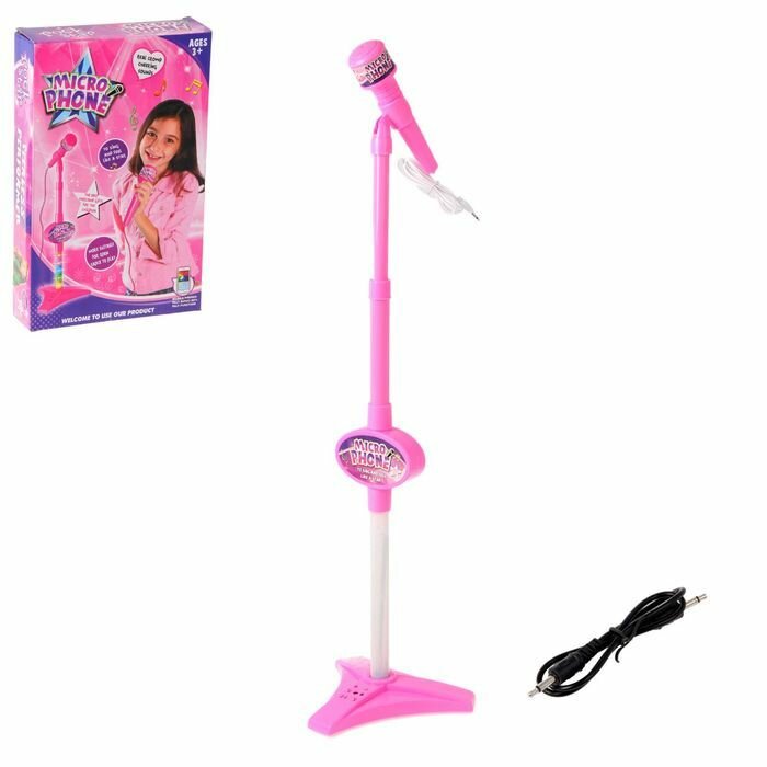 Микрофон КНР на стойке, "Шоу", световые и звуковые эффекты (8014A)