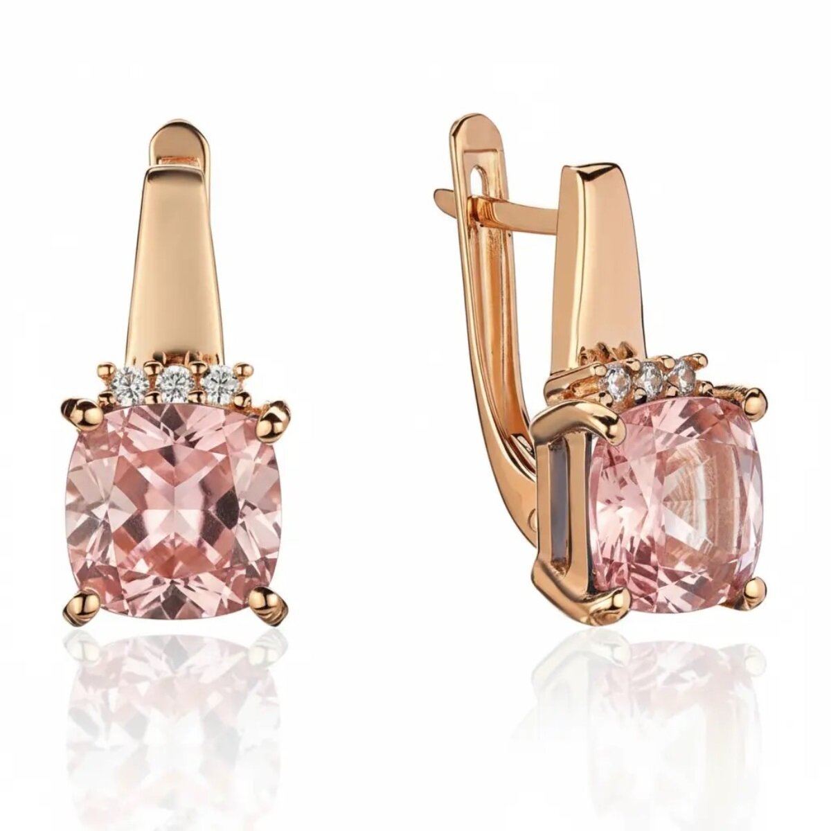 Серьги Эстет, красное золото, 585 проба