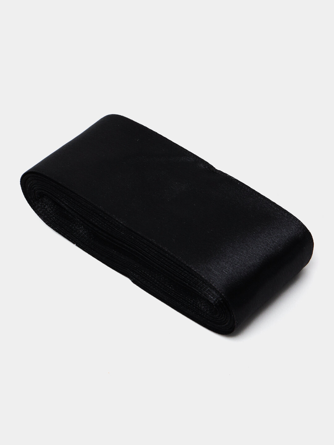 Атласная лента, ширина 5 см, 13 м, черная, для рукоделия, флористики