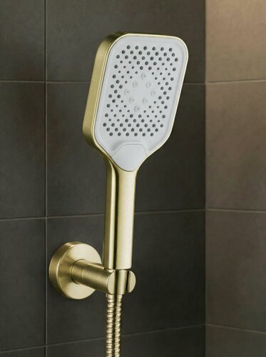 Изображение товара Лейка для душа ESKO диаметр 140 мм SPL100QEKGold квадратная, 3 режима, цвет золото