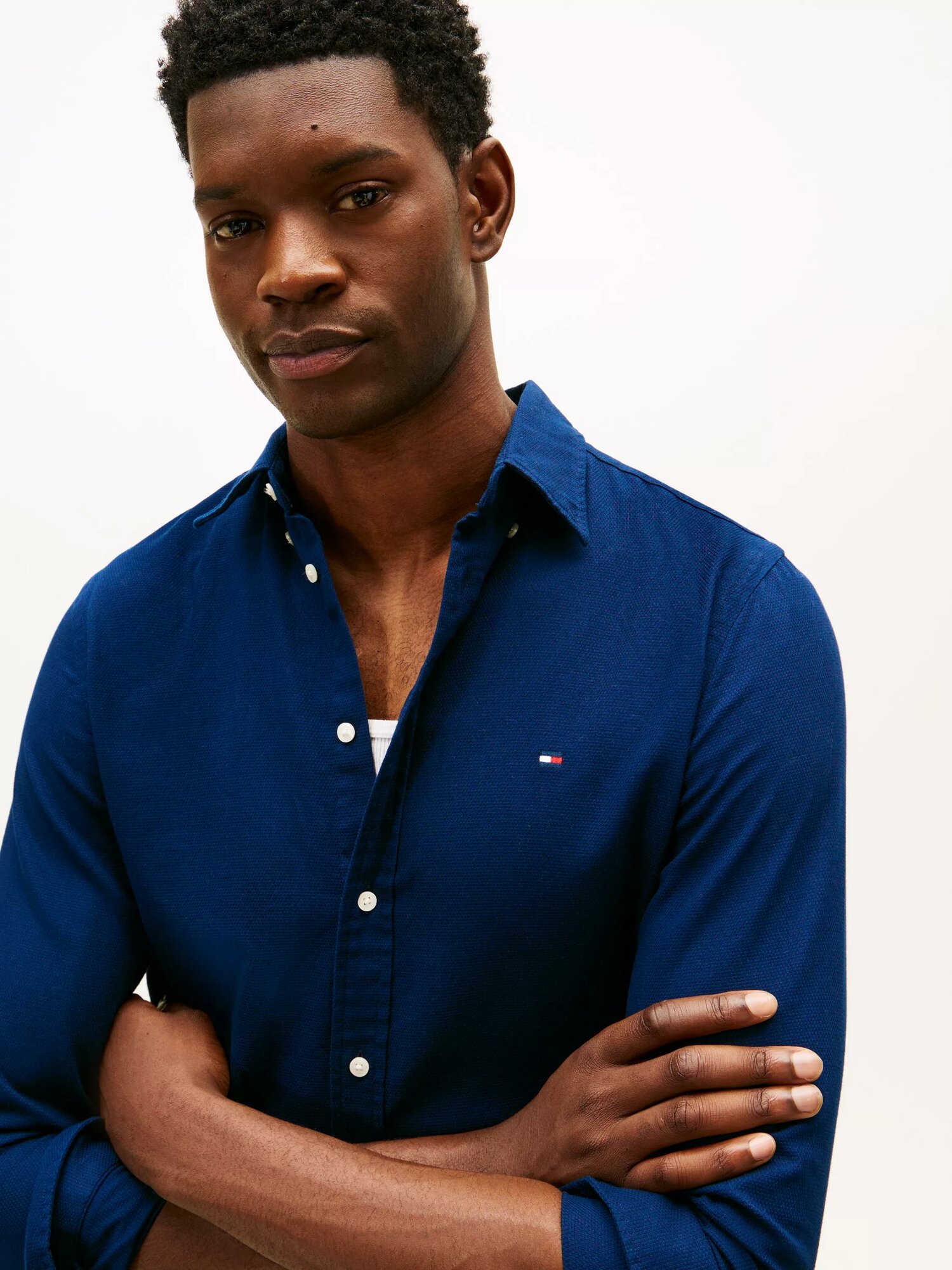 Рубашка TOMMY HILFIGER, размер M, синий — фото 1