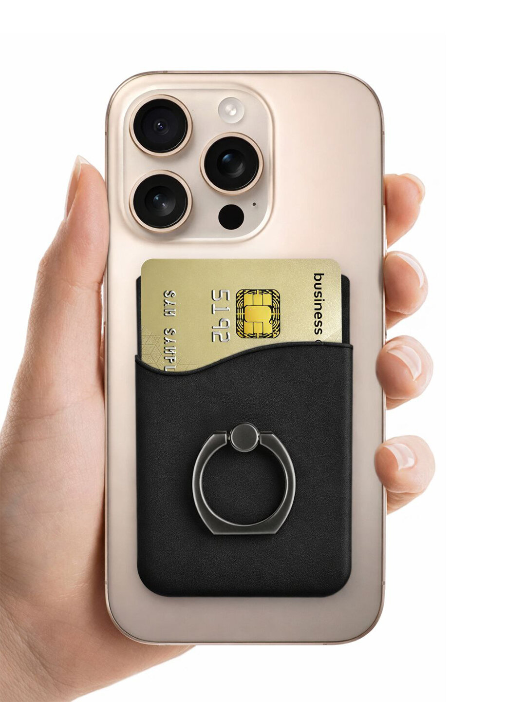 Липучка держатель для телефона-3 в 1, наклейка-слот для пластиковой карты-Вращающаяся на 360 градусов железная ручка