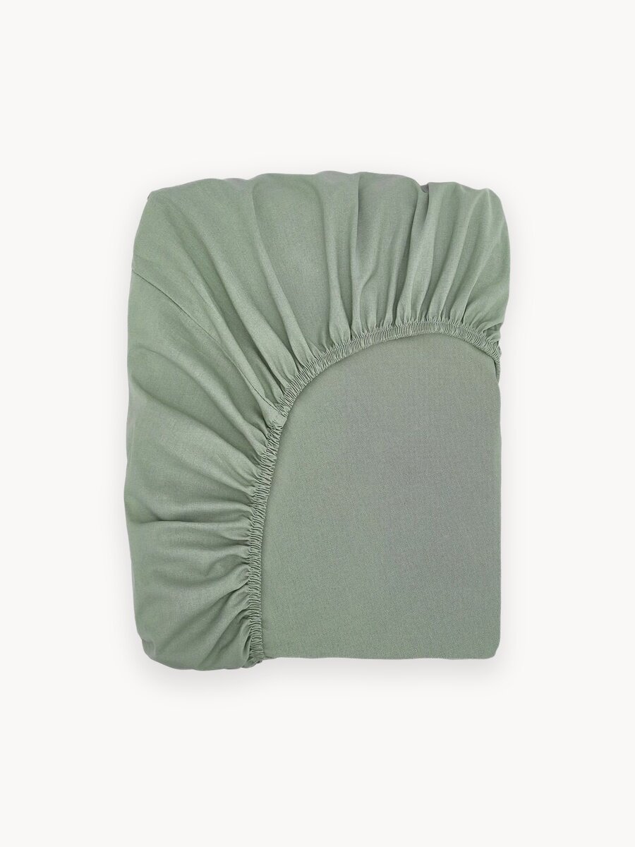 Простынь на резинке 140х200 см Амилия/DVALA, поплин, Feresa Hygge, аналог Икеа