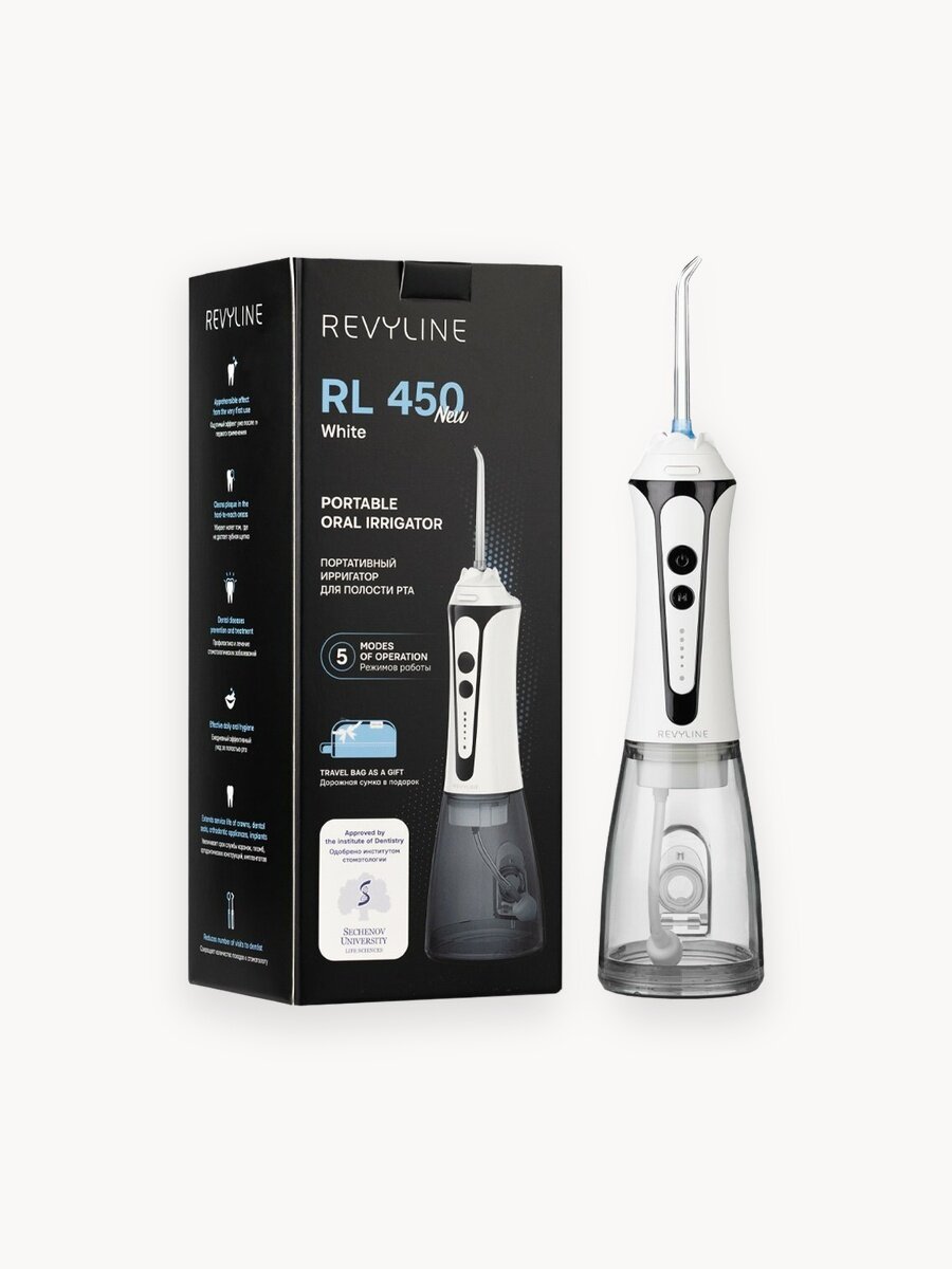 Портативный ирригатор для полости рта Revyline RL 450 NEW white, белый