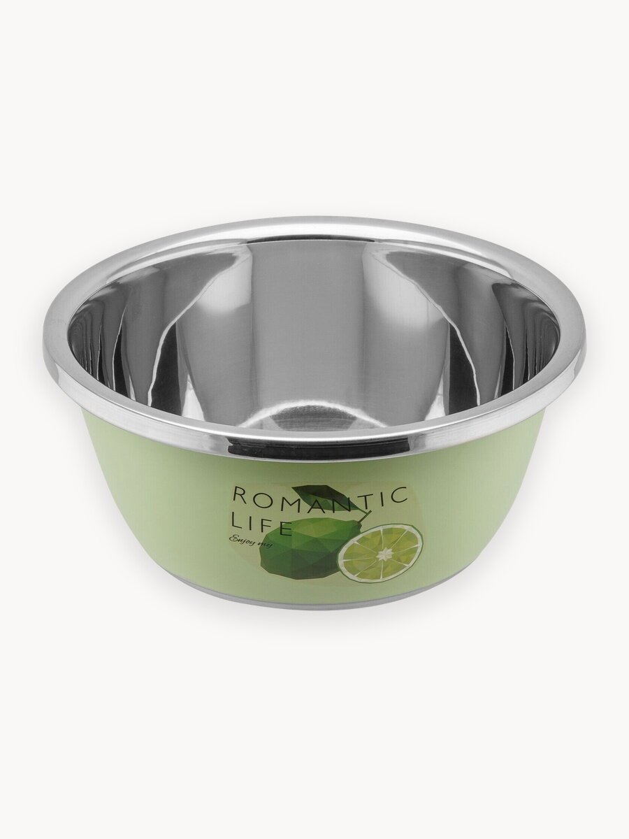 Миска PERFECTO LINEA Romantic life 24 см из нержавеющей стали 24-012421 для кухни