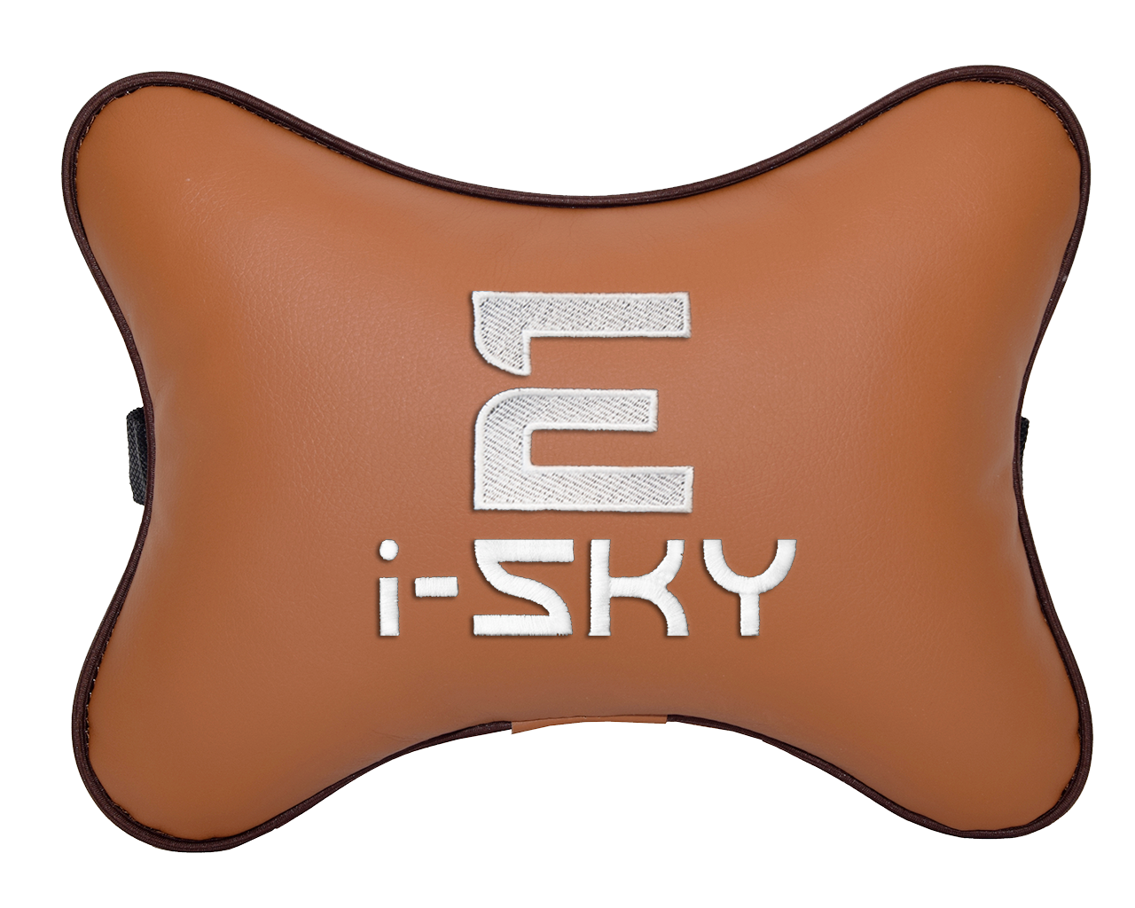 Подушка на подголовник рыжая экокожа EVOLUTE I-SKY