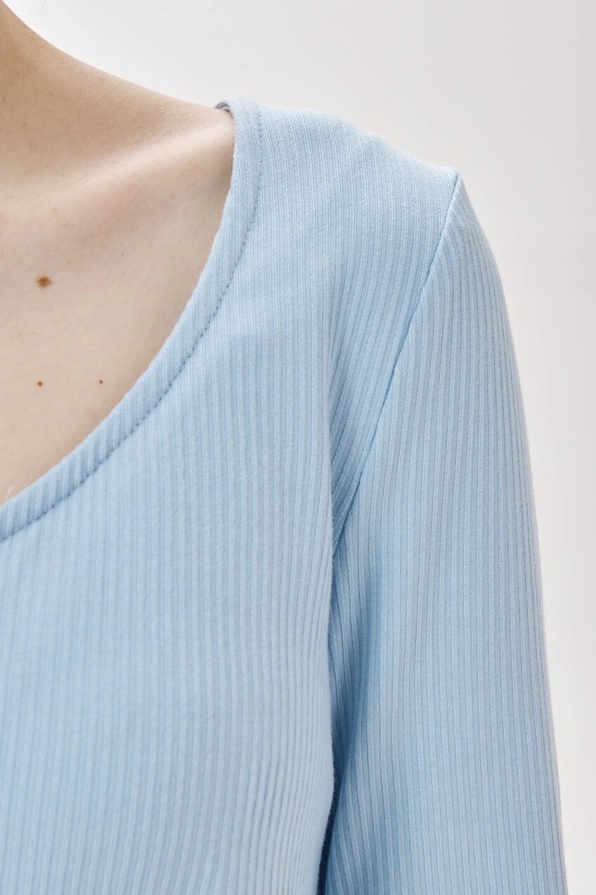 Лонгслив Selfie, размер M, , голубой — фото 1