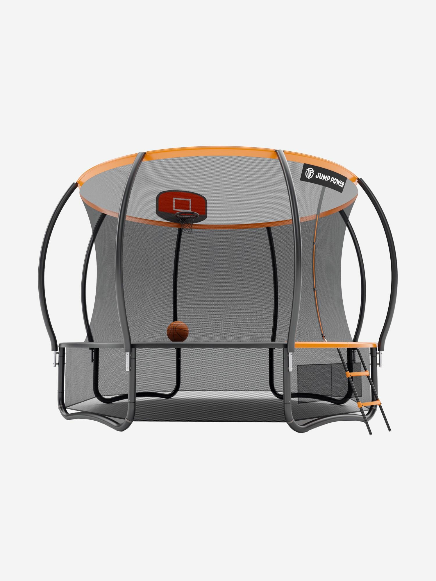 Батут Jump Power Pro Inside Basket, уличный, с баскетбольным кольцом