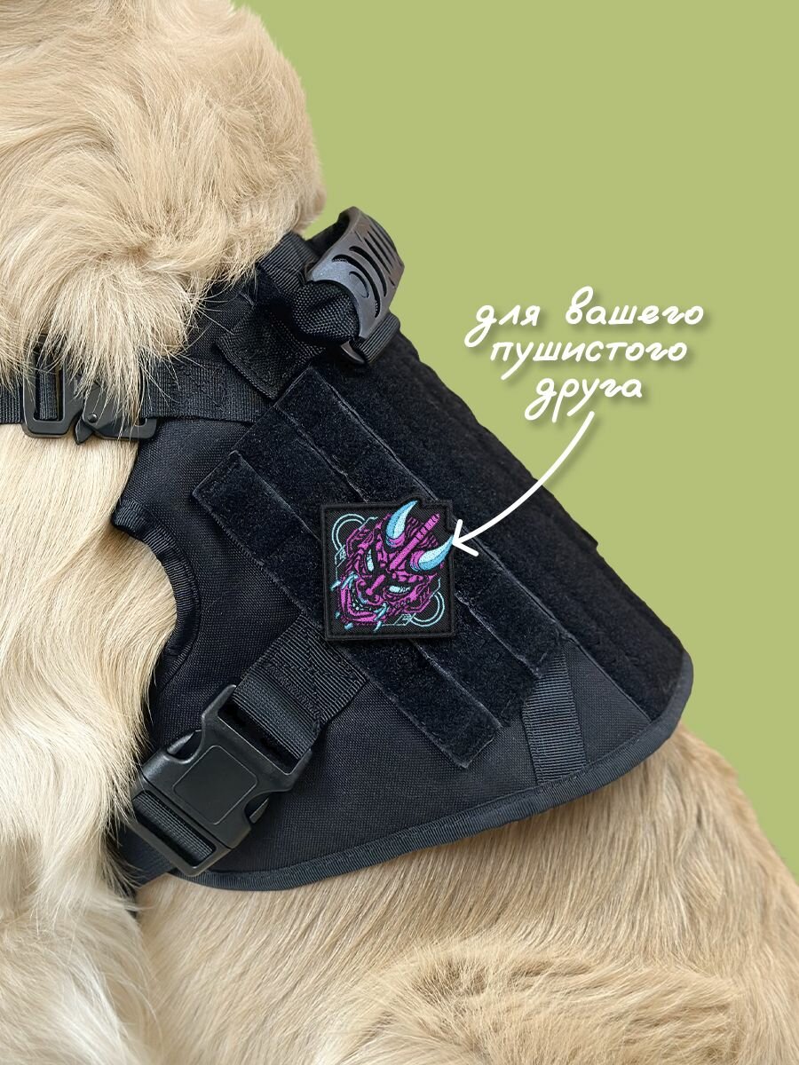 Shevrons Нашивка на одежду, патч, шеврон на липучке "Хання" 9,3х9,3 см — фото 1