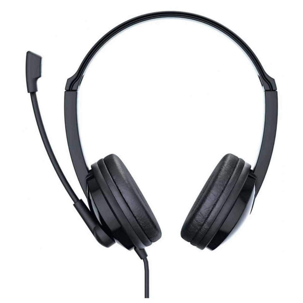 Гарнитура проводная Accutone UB101 USB Black с микрофоном для компьютера — фото 1