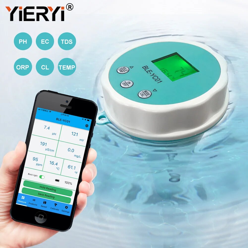 Yieryi BLE-YC01 датчик хлора для аквариума, pH calibration