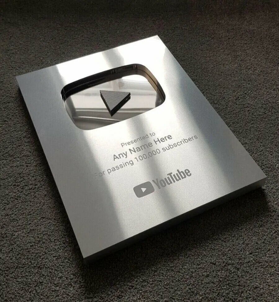 KNOW EASY-YouTube Серебро / Золото YouTube 100000 Серебряные кнопки