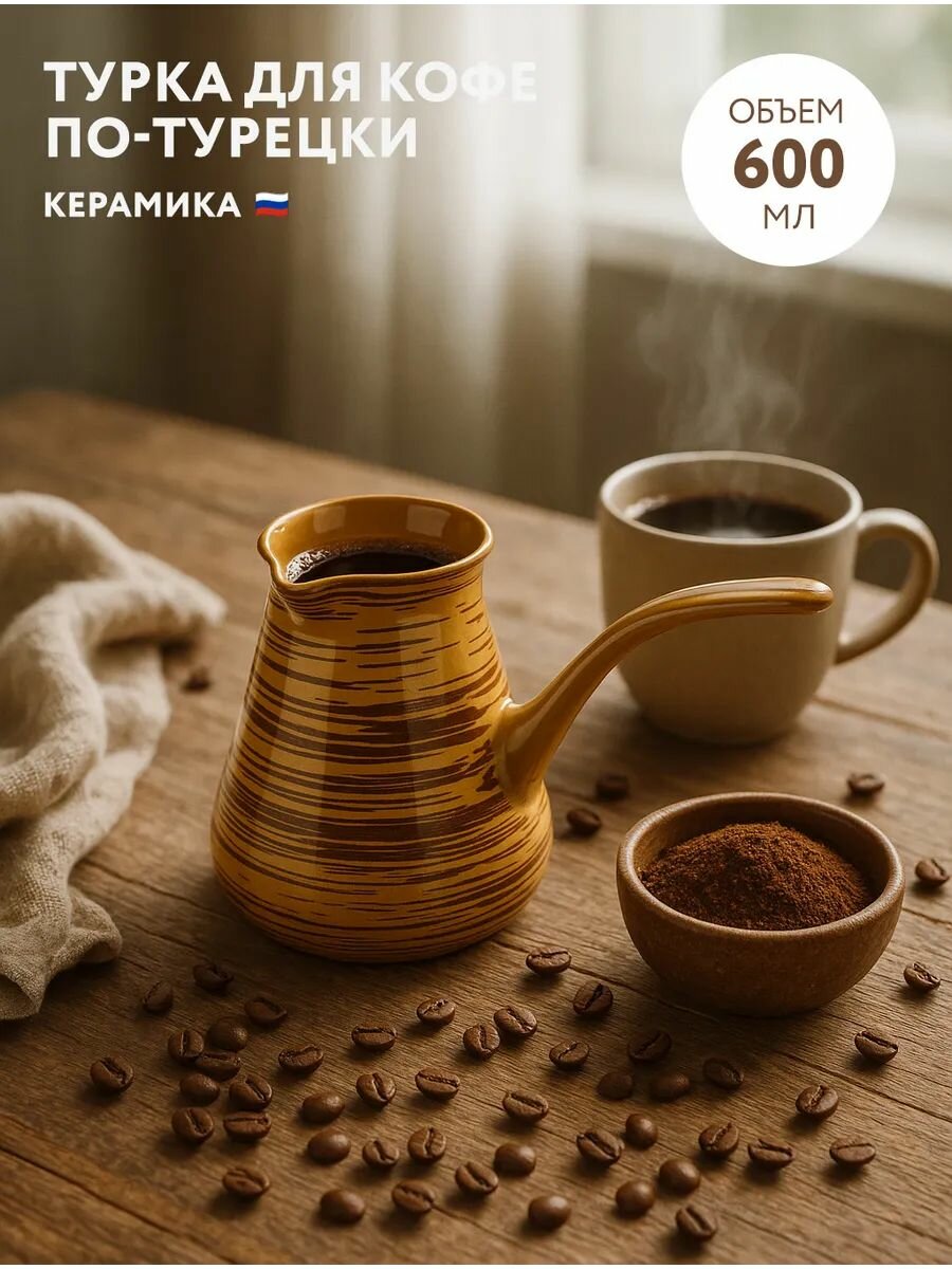 Турка керамическая 800 мл Борисовская керамика Стандарт