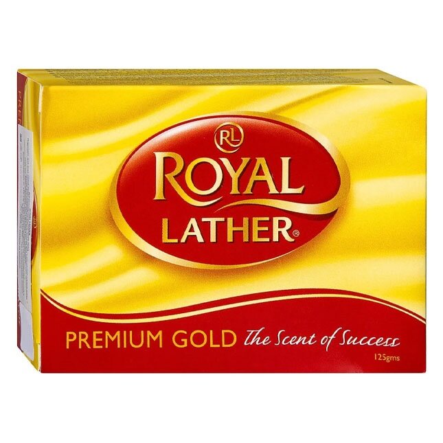 Мыло "Royal Lather Premium Gold", для всех типов кожи, гипоаллергенное, с ароматом груши — фото 1